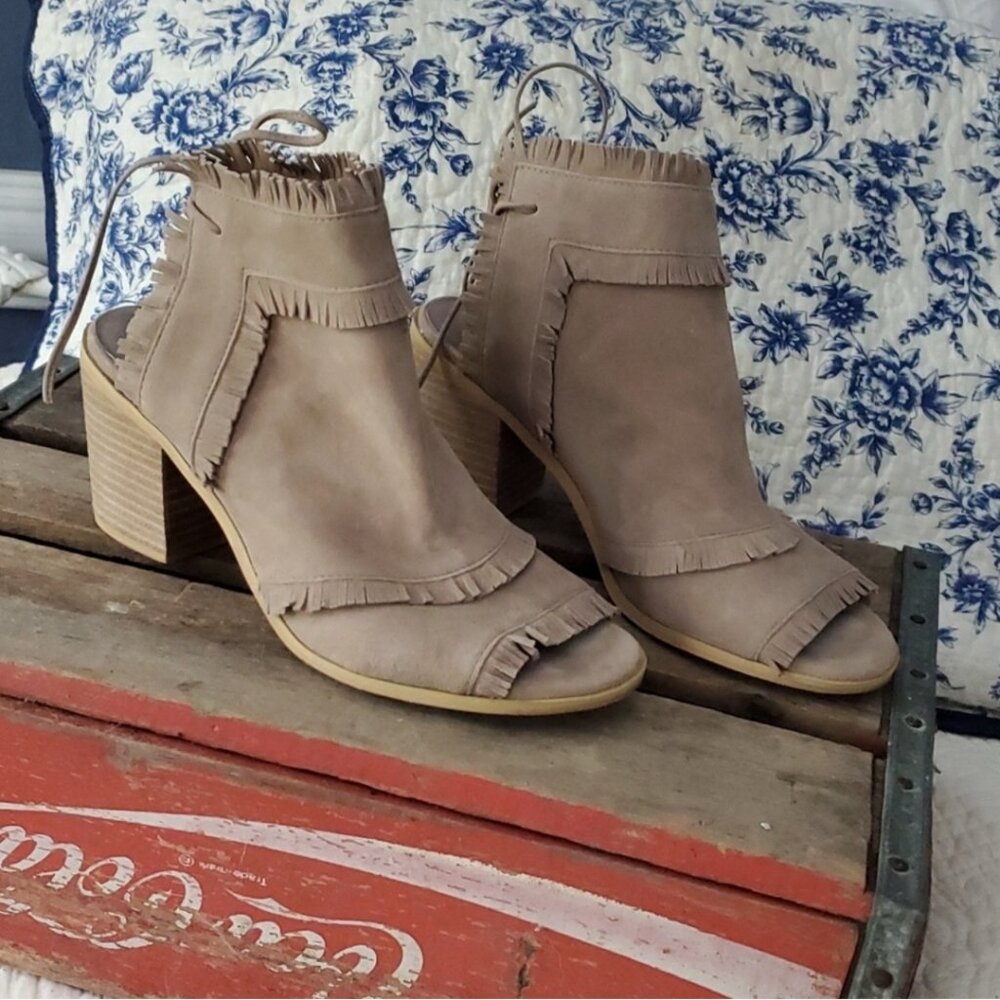 Anthropology silent D suede booties